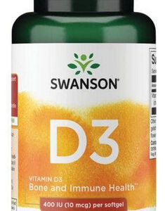 Vitamina D3 10 Mcg 250 Cápsulas Gelatinosas Da Swanson Vitam