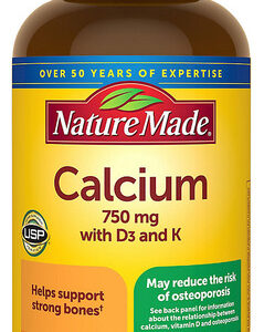 Cálcio 750 Mg Com Vit D3 E K Nature Made 300 Comprimidos