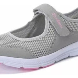 Sapatos De Caminhada Confortáveis Para Senhoras, Sem Cadarço