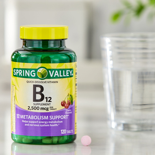 Vitamina B12 2500mcg Spring Valley 120 Comprimidos De Dissol - Imagem 4