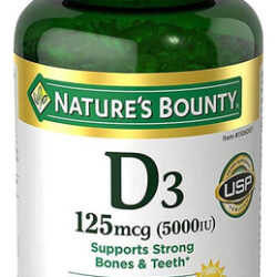 Vitamina D3 5000iu Natures Bounty De Liberação Rápida 400ct