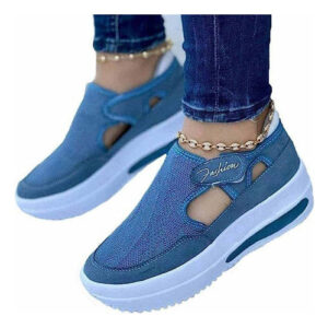 Tênis Feminino Respirável Moda Casual De Malha