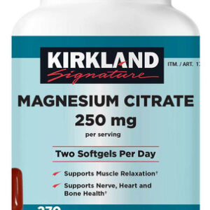 Suplemento Citrato De Magnésio 250mg 270 Cápsulas Gelatinosa