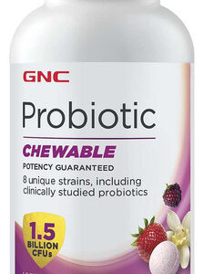 Probiótico 1.5bi Gnc Mastigável De 100 Comprimidos