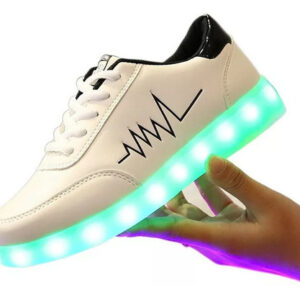 Sapatos Casuais Recarregáveis Com Led Iluminados Por Usb