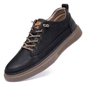 Sapatos Casuais Tênis De Couro Para Aumentar A Altura