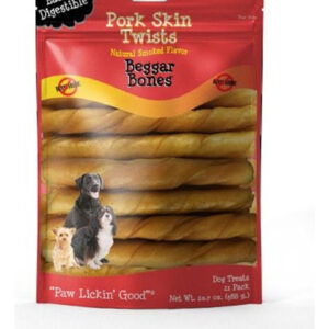 Beggar Bone Pork Skin Twists 21 Unidades (em Palito) Da Savo