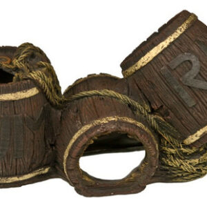 Ambientes Exóticos: Ornamento De Aquário Em Barril De Rum