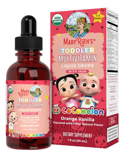 Multivitamínico Infantil Com Ferro De 1 Onça Da Maryruth's