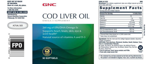 Óleo De Fígado De Bacalhau Gnc Omega 3, 90 Cápsulas - Imagem 3