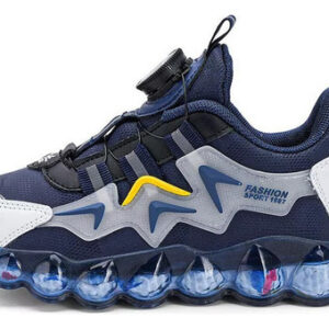 Tênis Infantil Respirável Com Botão Giratório E Sola Macia