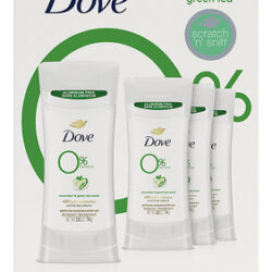 Dove Desodorante Stick 0% Alumínio Pepino 74g Pack 4
