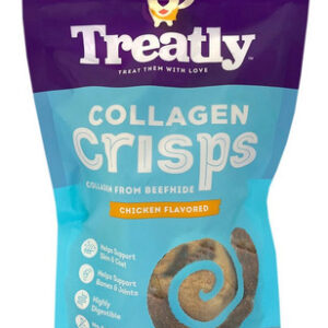 Treatly Collagen Crisps Dog Treats Chicken, 10 Onças Da Tre