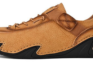 Sapatos De Caminhada De Couro Masculinos Casuais 89092