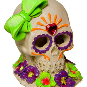 Ambientes Exóticos: Ornamento De Aquário Sugar Skull Gem & B