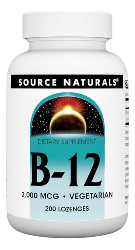 Vitamina B-12 2.000 Mcg 200 Comprimidos Da Source Naturals