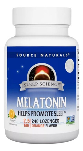 Melatonina 2,5 Mg De Laranja Sublingual 240 Comprimidos Da S