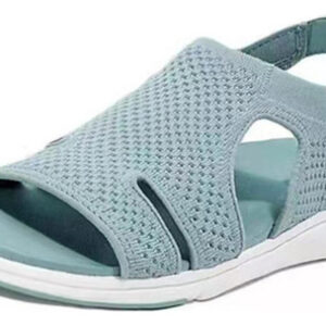 Sandálias De Tricô Respiráveis E Fecho Aberto Com Fs7