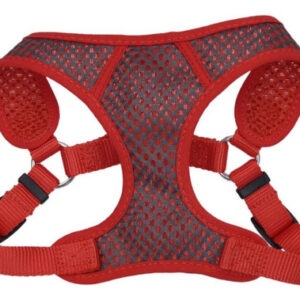 Arnês Ajustável Para Cães Comfort Soft Sport Wrap Cinza/verm