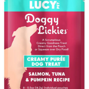 Lucy Pet Products Doggy Lickies, Purê Cremoso, Petisco Para