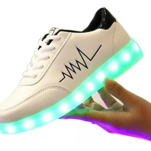 Sapatos Casuais Recarregáveis Com Led Iluminados Por Usb