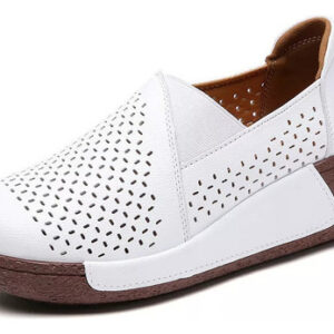 Tênis De Couro Genuíno Sola Grossa Sapatos De Rock Feminino