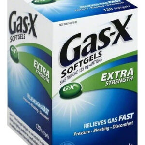 Gas-x Extra Strength 125 Mg Alivio Rapido 120 Cápsulas Gel