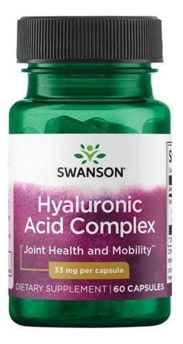Complexo De Ácido Hialurônico 166 Mg 60 Cápsulas Da Swanson