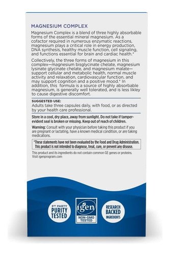 Complexo De Magnésio Nordic Naturals 225 Mg, 90 Cápsulas - Imagem 3