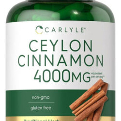 Suplemento Ceylon Cinnamon Carlyle 4000 Mg 120 Cápsulas