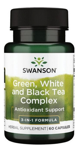 Complexo De Chá Verde, Branco E Preto 60 Cápsulas Da Swanson