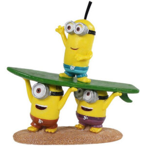 Enfeite De Aquário Penn-plax Surfing Minions Kevin, Stuart &