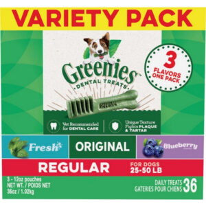 Pacote De 3 Variedades Greenies, Tratamento Dentário Regular