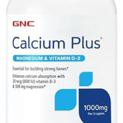 Gnc Calcium 1000mg + Magnésio E Vitamina D-3 180 Cápsulas