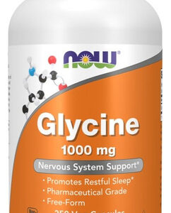 Glicina 1000 Mg 250 Cápsulas Vegetais Da Now Foods