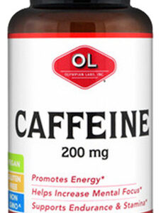 Cafeína 200 Mg 100 Comprimidos Da Olympian Labs