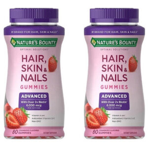 Kit 2 Hair Skin Unhas 6000mcg Nature Bounty 80 Gomas