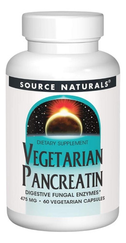 Pancreatina Vegetariana 475 Mg 60 Cápsulas Da Source Natural