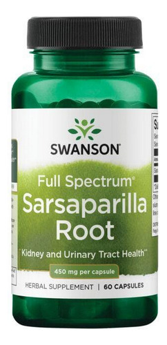 Raiz De Salsaparrilha De Espectro Completo 450 Mg 60 Cápsula