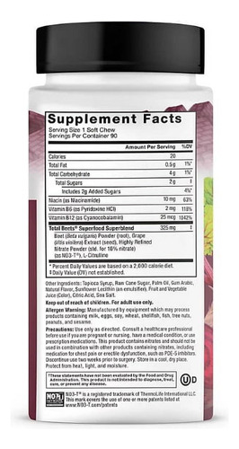 Force Factor Total Beets Açai Berry 650mg 90 Gummies - Imagem 2