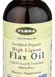 Óleo De Linhaça Com Alto Teor De Lignano 8,5 Onças Da Flora