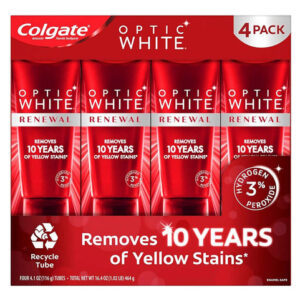 Pasta De Dente Colgate Optic White Renewal 116g Pack Com 4