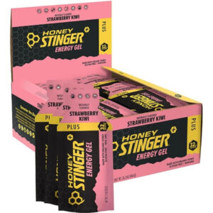 Géis Energéticos Com Cafeína Strawberry Kiwi Plus 1,1 Onças