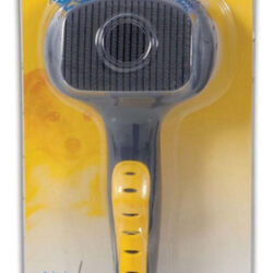 Jw Pet Self-cleaning Slicker Cinza/amarela, 1 Peça/pequena