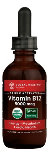 B 12 Tri Blend 5000 Mcg 1 Onça Do Global Healing Center