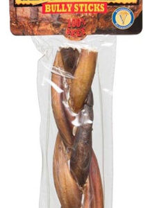 Petisco Trançado Para Cães Bully Stick, 1 Unidade/6 Polegada