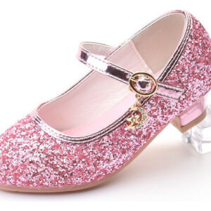 Sapatos De Salto Alto Princesa De Cristal Para Menina .