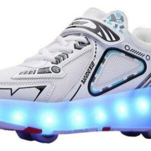 Tênis De Quatro Rodas Com Luz Led Para Crianças