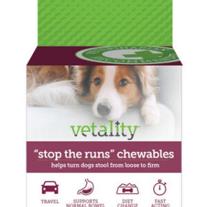 Vetality Stop The Runs Chewables Para Cães, 1 Cada Um Da Vet