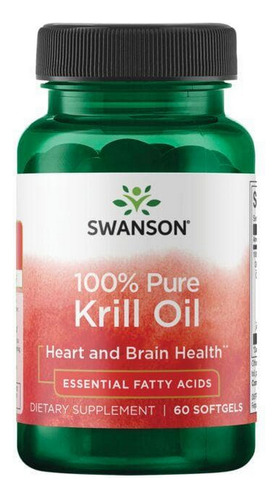 Óleo De Krill 100% Puro 500 Mg 60 Cápsulas Gelatinosas Da Sw